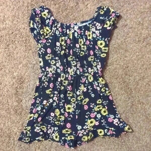 Girls floral romper